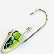 Storm Biscay Shad - 2 Jig Head 14gr - GLS - Glow Sandeel